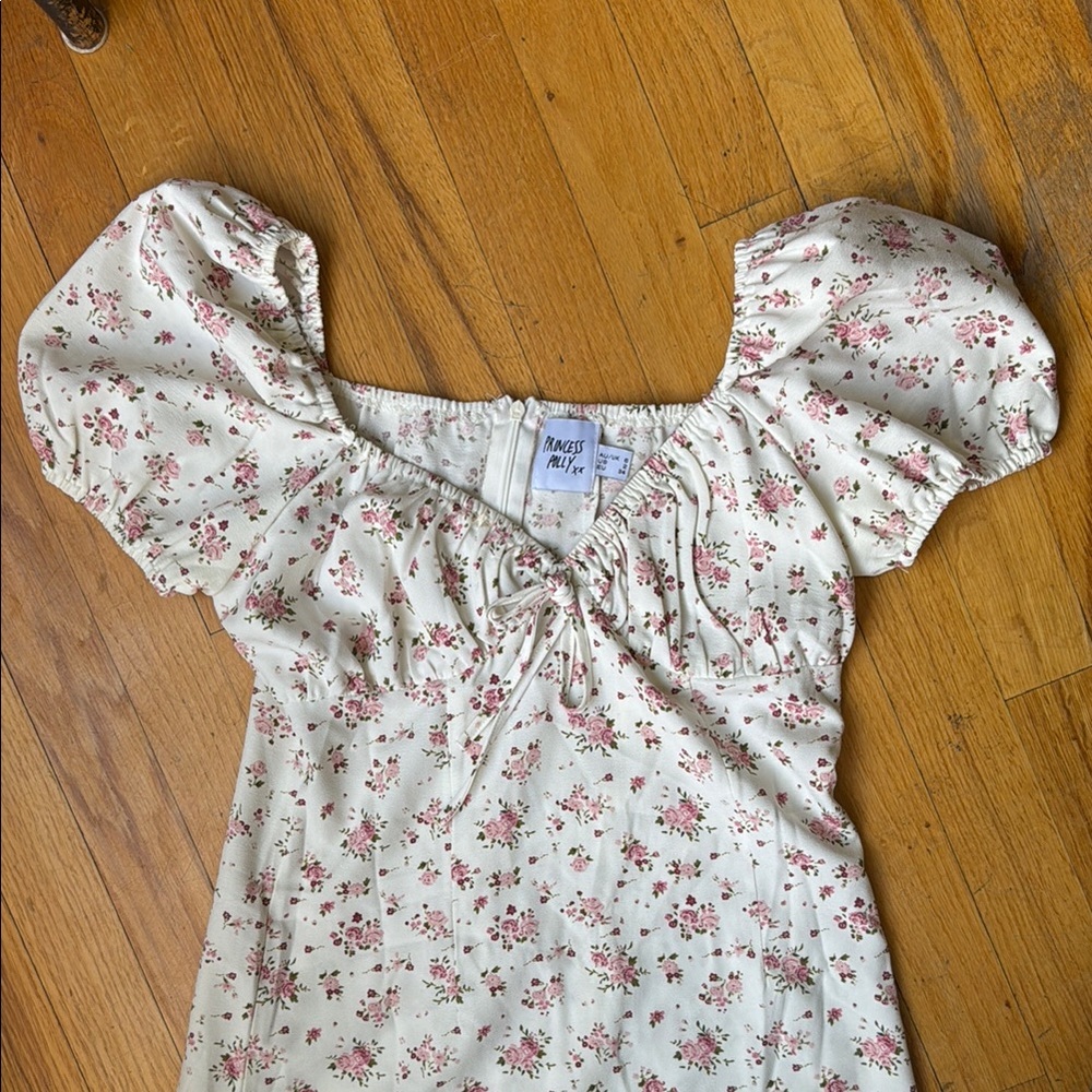 Wild Fable Pink Puff Sleeve Blouse with Smocked Ruched Details